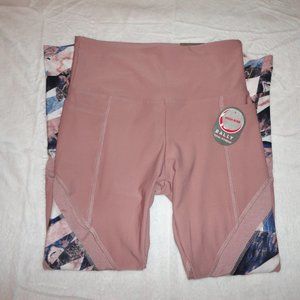 BALLY Total Fitness "Woodrose" Athletic High Rise Ankle Leggings Size S NWT